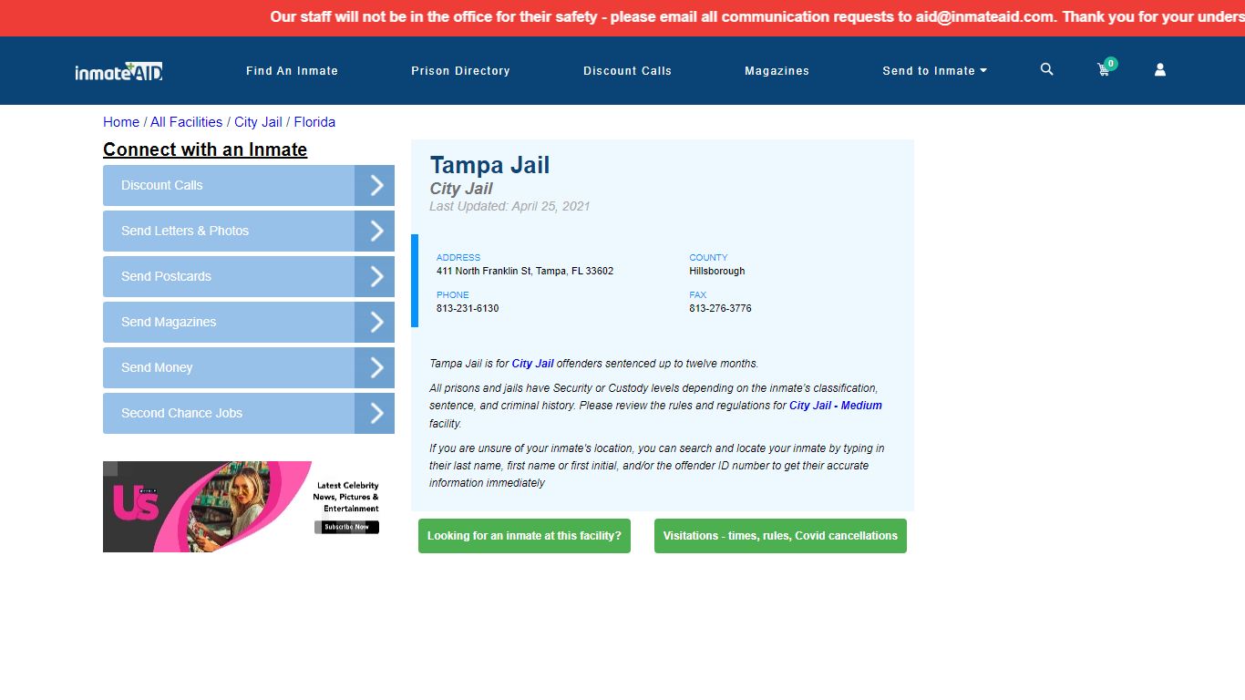 Tampa Jail | Inmate Locator